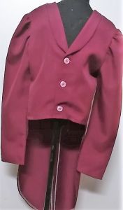 Kids Costumes to Hire - Maroon Tailcoat - CHILD
